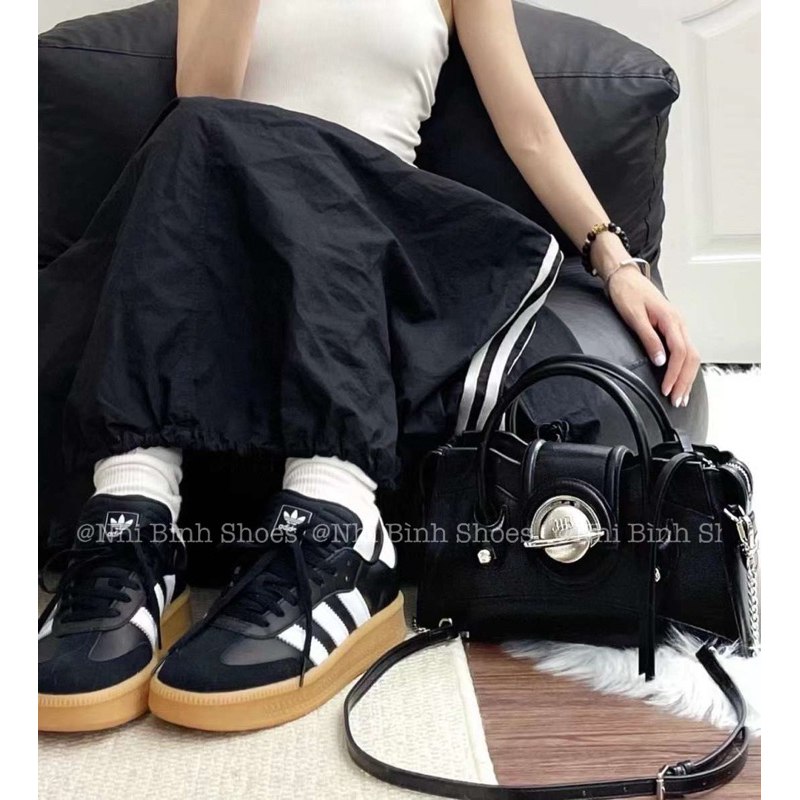 ⚡️SIÊU CẤP⚡️ Giày thể thao Samba sọc đen trắng đế nâu cao