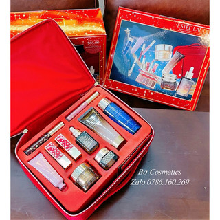 Set Dưỡng da 13 món Estee Lauder năm 2023 + vali đỏ siêu hot