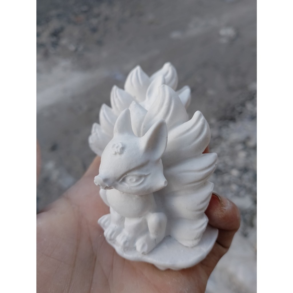 Hồ ly size 5cm - Tượng tô màu cáo 9 đuôi - hồ ly chín đuôi