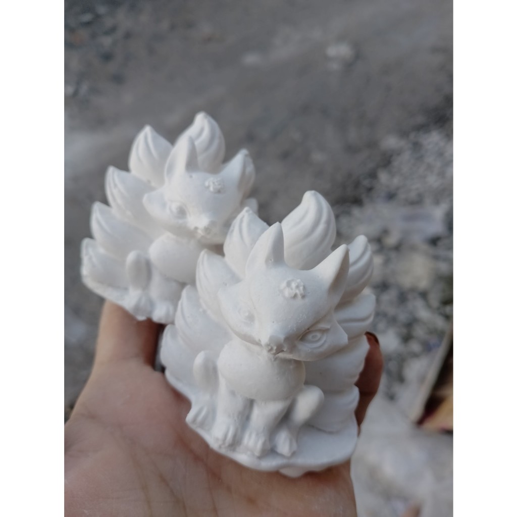 Hồ ly size 5cm - Tượng tô màu cáo 9 đuôi - hồ ly chín đuôi