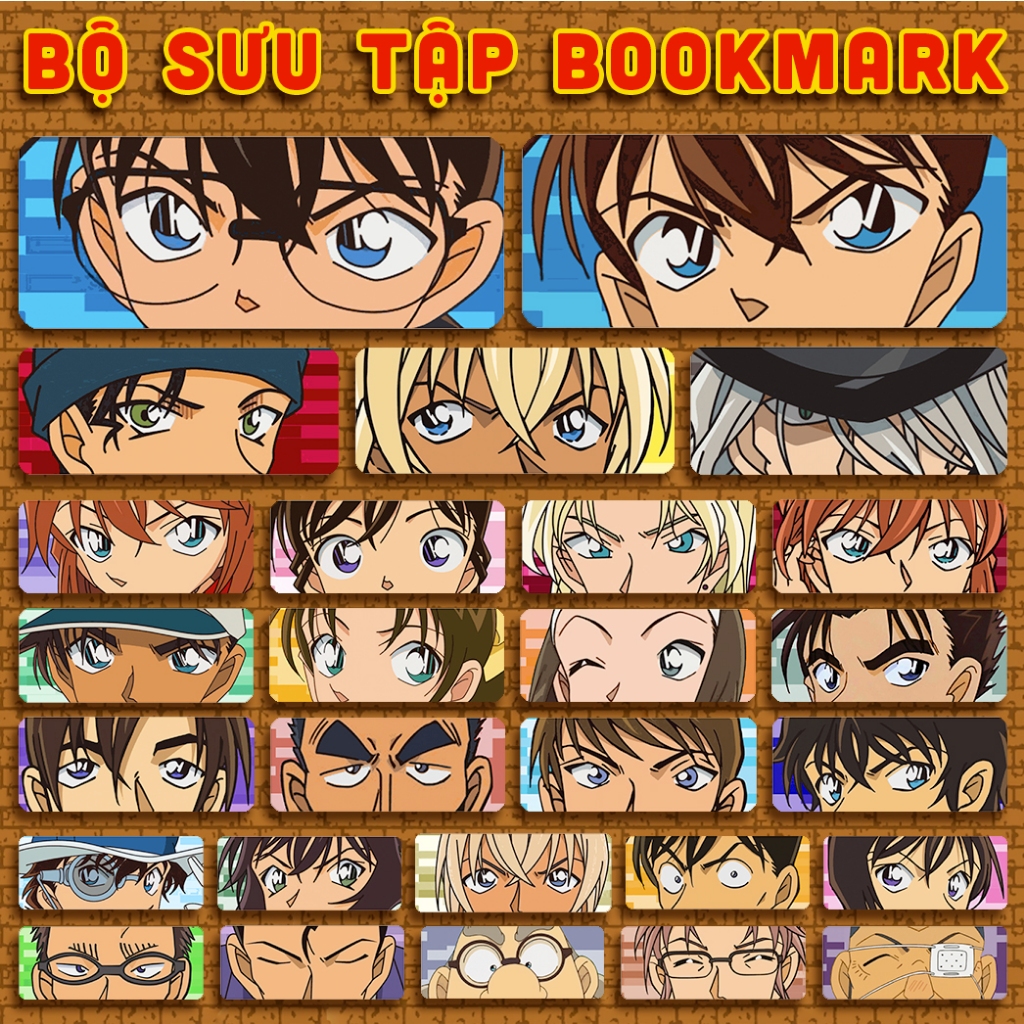 BỘ 14-28 BOOKMARK CONAN EYECATCH - bookmark anime manga