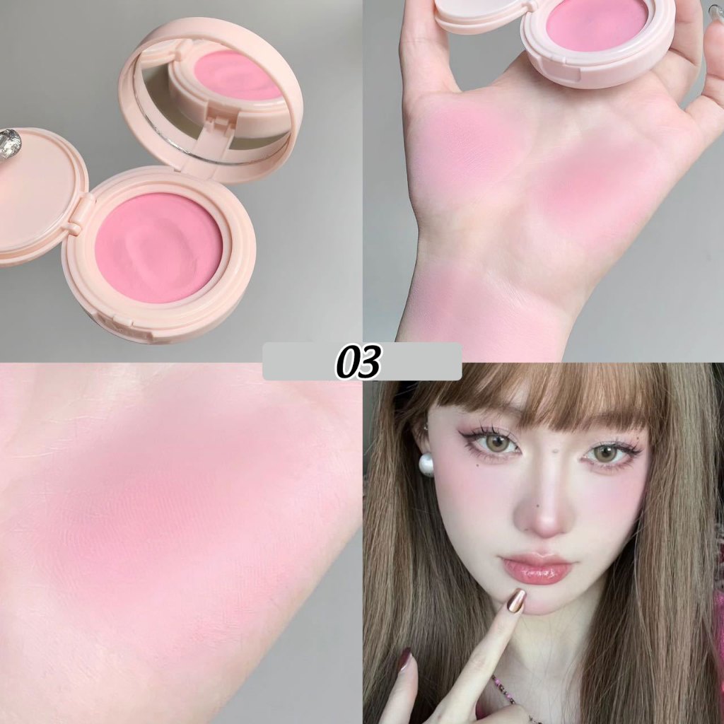 Phấn má hồng kèm bông mút trang điểm Daimanpu D166