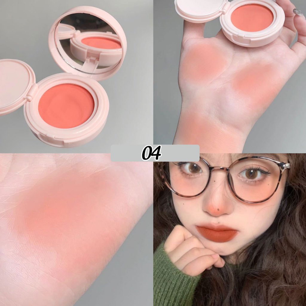 Phấn má hồng kèm bông mút trang điểm Daimanpu D166