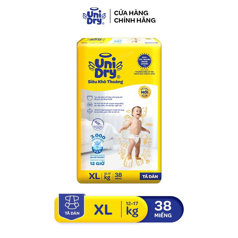 Combo 2 tã Dán Unidry S54/M46/L40/XL38