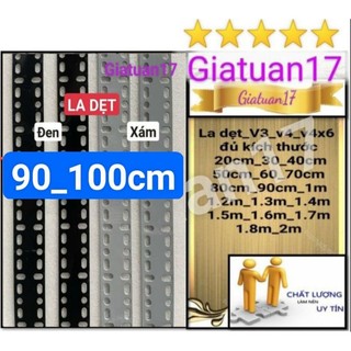 (Dài 90cm_100cm) Thanh sắt la lỗ bản rộng 6cm DÀY 1.5MM ĐỦ ( BAO KẸP THƯỚC)  sơn tĩnh điện đen,xám