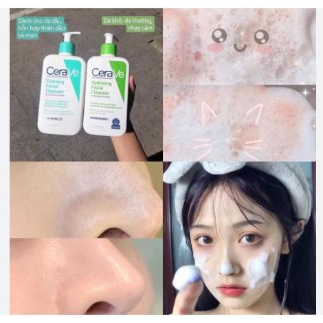 Sữa rửa mặt Cerave Foaming cho da dầu mụn 473ML