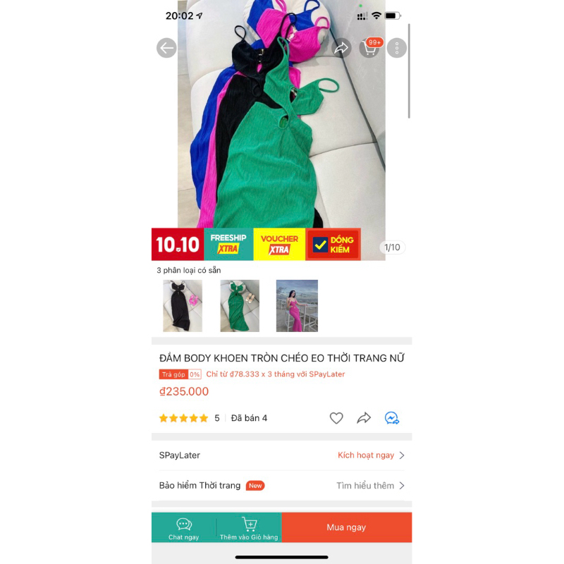 Thanh lý Đầm Body Thun Gân New 100%