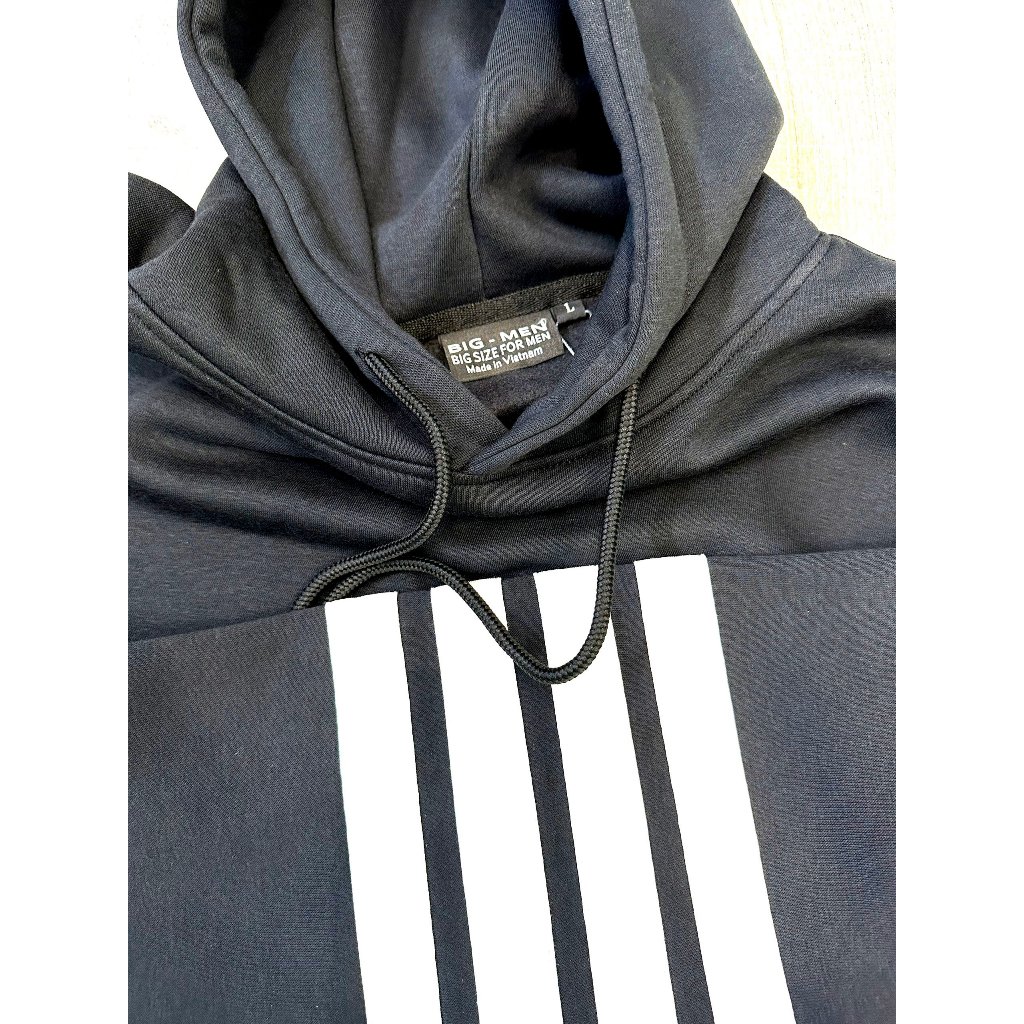 Big Men - Áo khoác, áo hoodie unisex sọc tay thời trang Big size >130kg