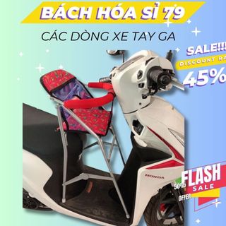 Ghế ngồi xe vision cho bé , ghế ga xếp gấp gọn - ghế dùng chung cho xe vision - xe lead - click - vario - xe shm