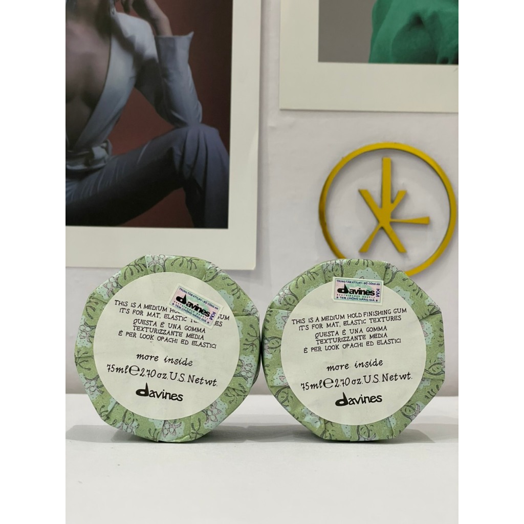 SÁP TẠO KIỂU TÓC CỨNG VỪA DAVINES HOLD FINISHING GUM 75G
