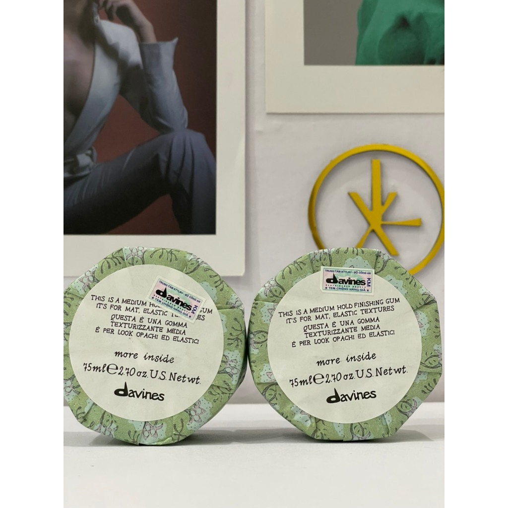SÁP TẠO KIỂU TÓC CỨNG VỪA DAVINES HOLD FINISHING GUM 75G