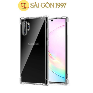 Ốp lưng silicon dẻo trong suốt cho SamSung Galaxy Note 10 Plus, Note 10 Plus 5G có gù 4 góc ôm sát máy