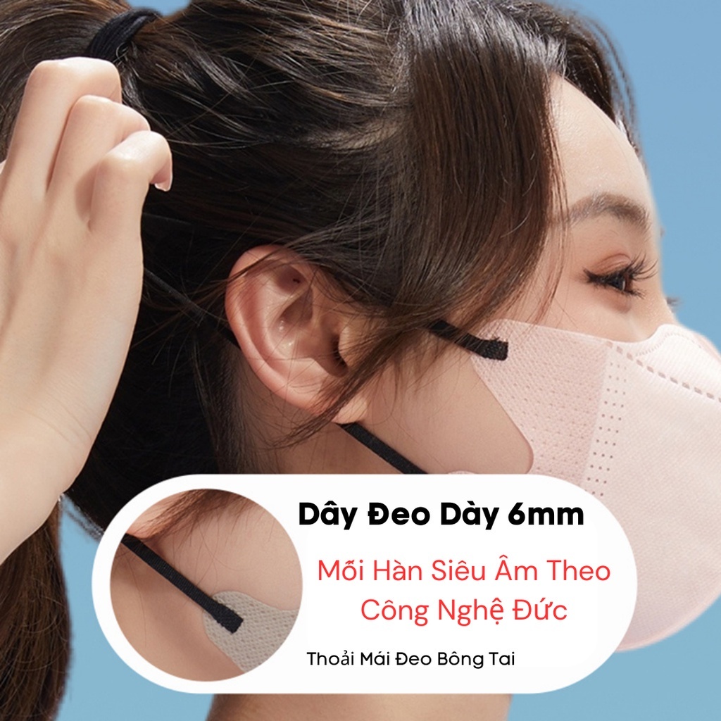 Thùng 100 chiếc khẩu trang 5D Unicare màu Be, Khẩu trang 5D Mask màu Be cao cấp