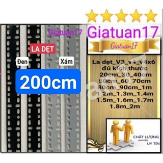 (Dài 200cm) Thanh sắt la lỗ bản rộng 6cm DÀY 1.5MM ĐỦ ( BAO KẸP THƯỚC) sơn tĩnh điện đen,xám