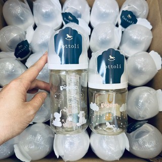 Mẫu mới 2023 - bình sữa pigeon nội địa nhật nhựa ppsu 160ml - 240ml thế hệ thứ 3 bản titan