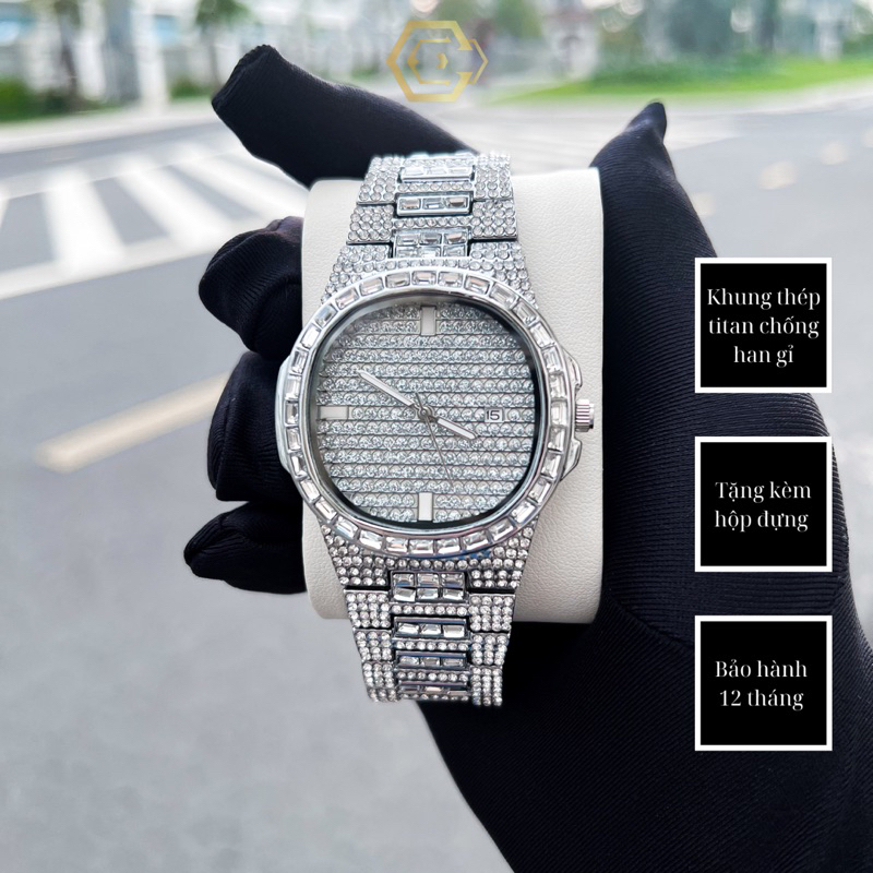 Đồng hồ pintime viền đá basic - PT03