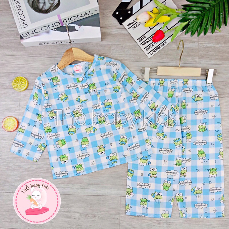 Bộ lanh/tole bé trai tay dài quần dài shop thỏ baby kids