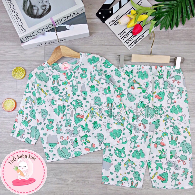 Bộ lanh/tole bé trai tay dài quần dài shop thỏ baby kids