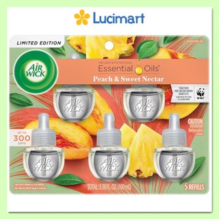 Tinh Dầu Air Wick Essential Oils Hương Peach and Sweet Nectar