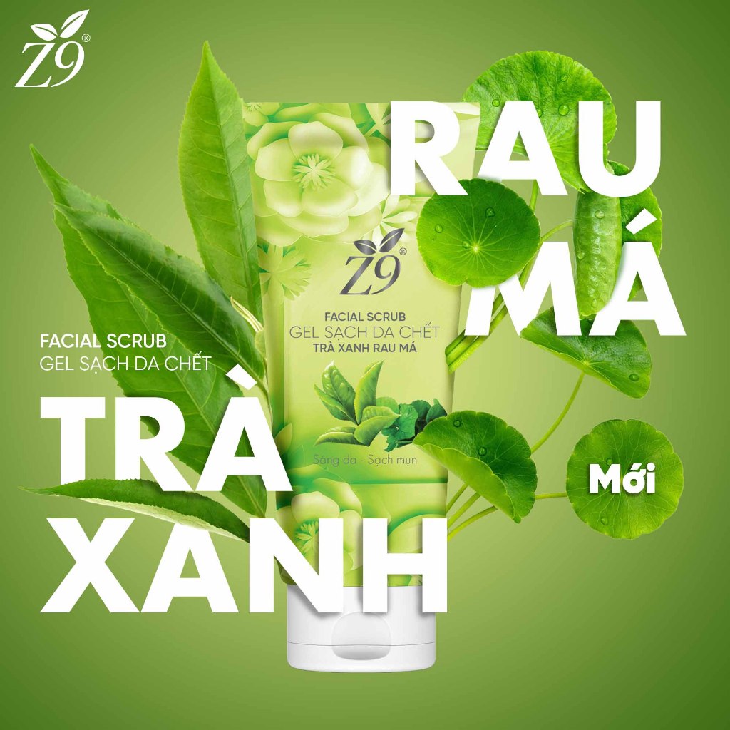 Tẩy Tế Bào Chết Trà Xanh Rau Má Z9 An Toàn Từ Thiên Nhiên  Z37