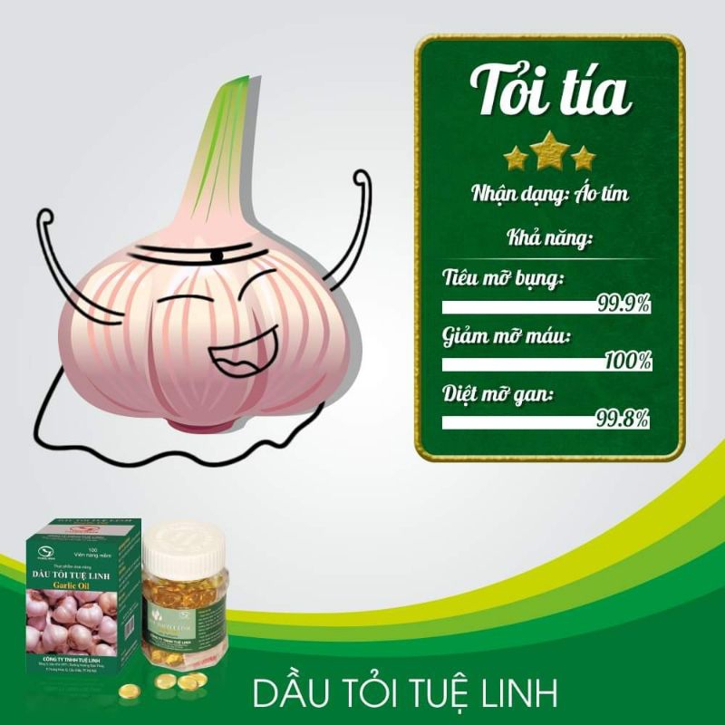 Dầu tỏi Tuệ Linh Garlic oil- Kiểm soát mỡ máu, tăng sức đề kháng của cơ thể 🍀