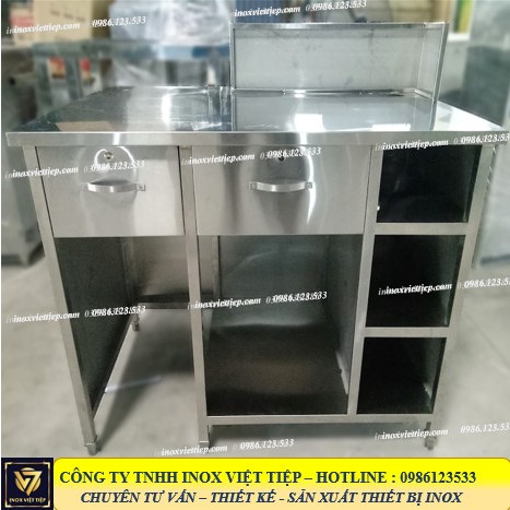Bàn ngăn kéo inox