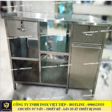 Bàn ngăn kéo inox