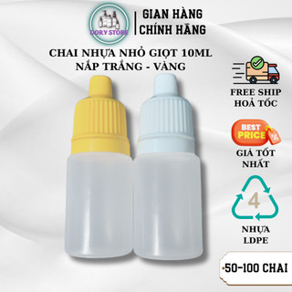 Chai nhựa nhỏ giọt 10ml nắp đứt garanti, chai chiết 10ml, chai nhựa chiết 10ml