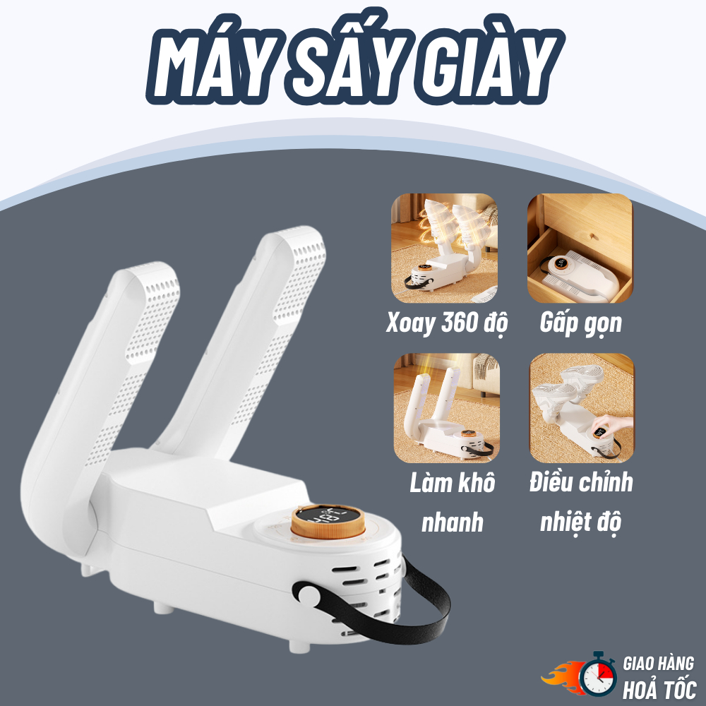 MÁY SẤY GIÀY LÀM KHÔ CAO CẤP ĐA NĂNG, KHỬ MÙI, DIỆT KHUẨN 99% BẰNG TIA CỰC TÍM SIÊU TIỆN LỢI CHO MỌI NHÀ