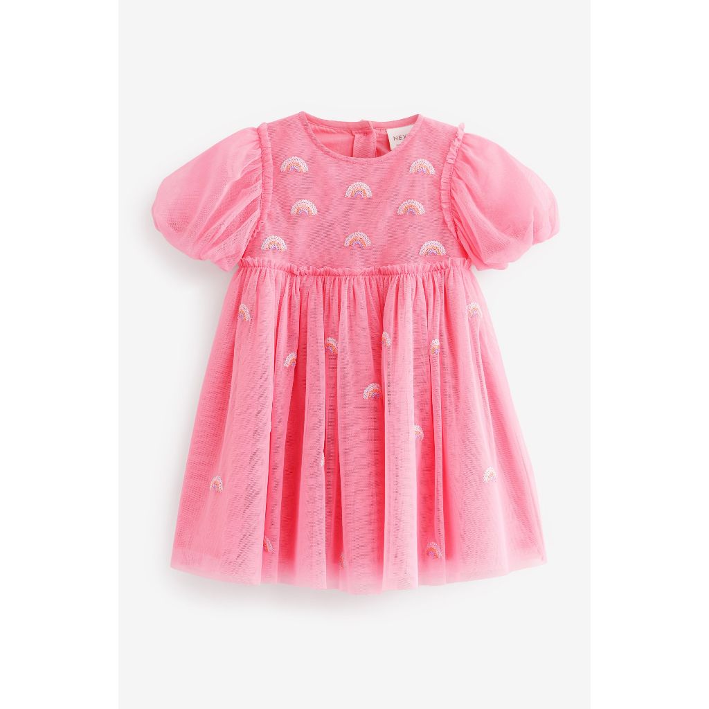 Đầm tiệc Ne.xt thêu họa tiết, bồng bềnh cho bé gái size 2-3Y