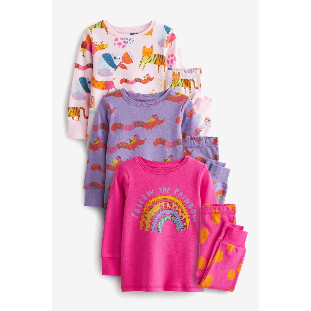 Sét 3 bộ pijma Nex.t ấm đẹp bé gái size 7-8Y