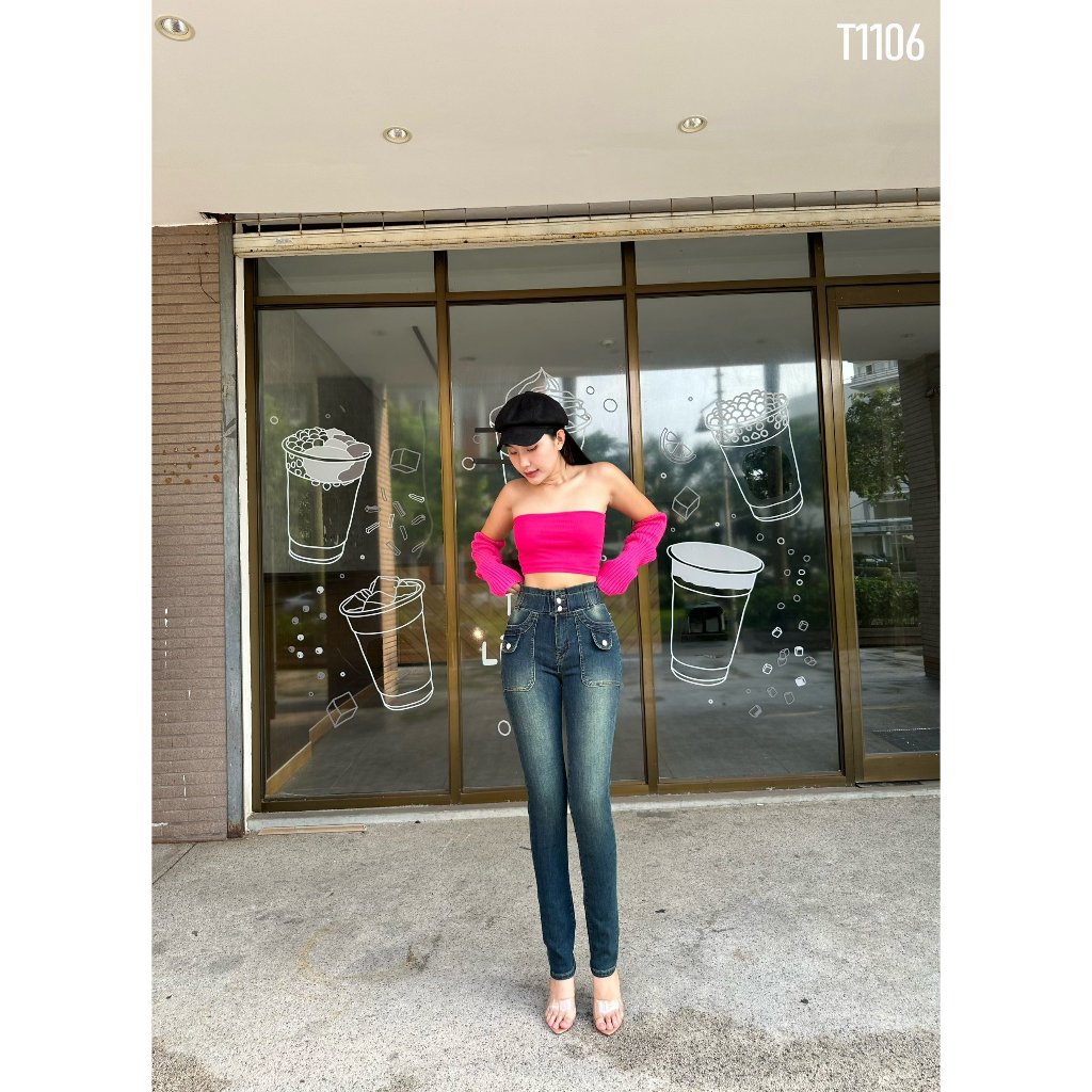 Quần jeans nữ ôm lưng cao