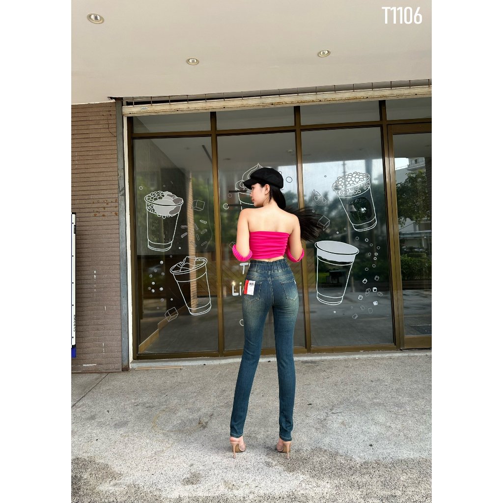 Quần jeans nữ ôm lưng cao