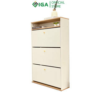 Tủ giày thông minh cánh lật sức chứa lớn, tủ đồ nhiều ngăn hiện đại decor phòng khách IGA-GP112.41
