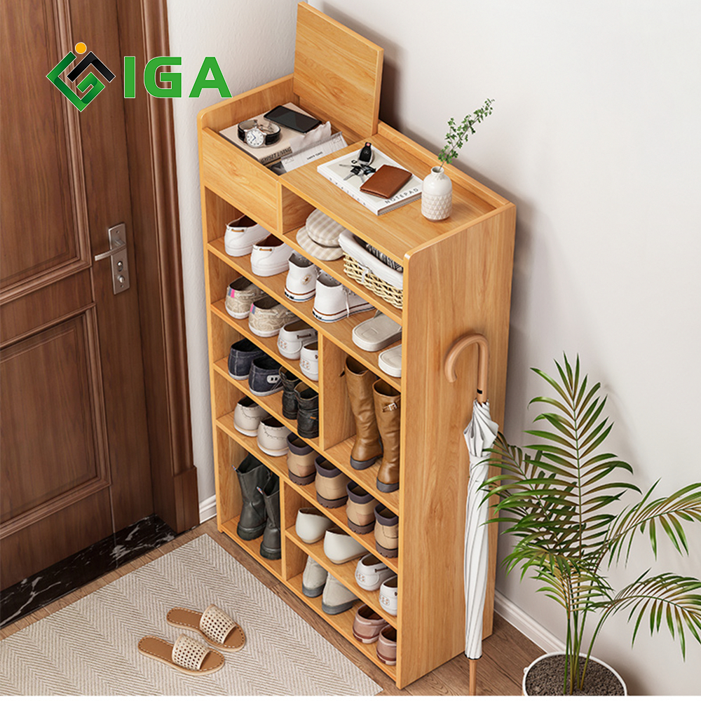 Tủ đựng giày Frop để sàn, kệ để giày dép 9 ngăn lắp ghép thông minh decor phòng khách- GP159.03