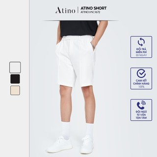  Quần Short Nam Trơn ATINO Chất Liệu Cotton Cao Cấp Dáng Trẻ Trung Form Regular QS3.1672 