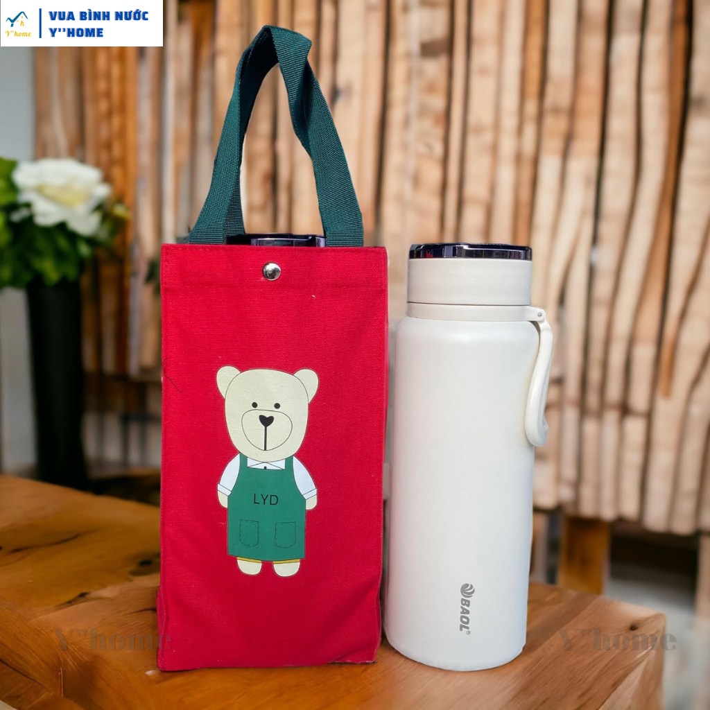 Bình giữ nhiệt 1L - 1.5L BAOL32 + Túi, Bình nước bằng inox 304tcá tính và sang trọng, 7 Ngày Đổi Trả!