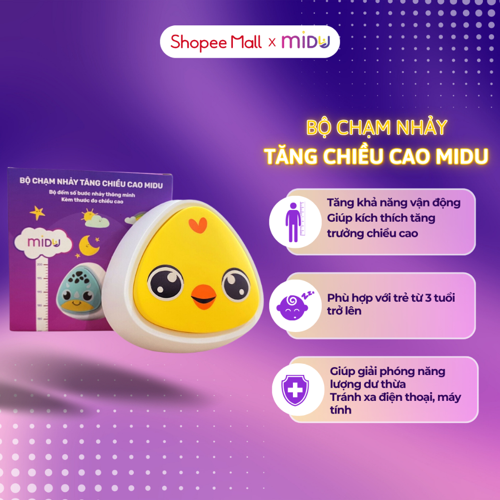 Bộ chạm nhảy tăng chiều cao Midu cho bé