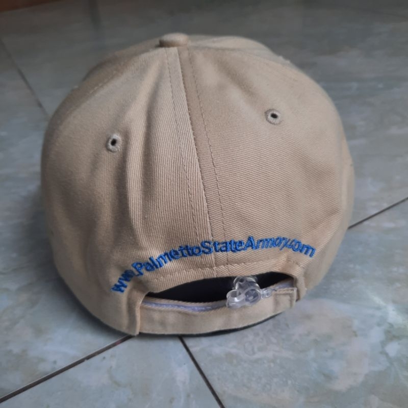 Nón màu kem logo cây đinh PALMETTO kaki thoáng mát/ Mũ lưỡi trai màu kem.