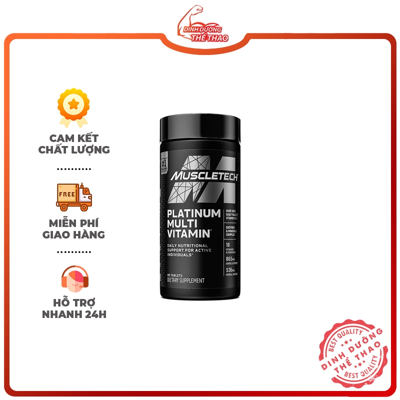 Multi Vitamin Tổng Hợp nhiều khoáng Muscletech Platinum Multi Vitamin 90 viên - Tăng Đề Kháng Đủ Dinh Dưỡng