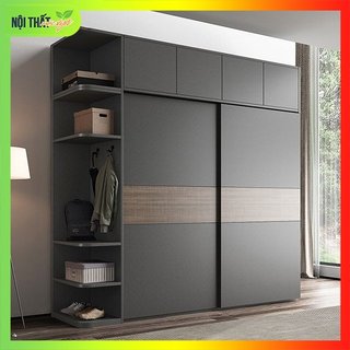Tủ quần áo gỗ công nghiệp cánh lùa hiện đại