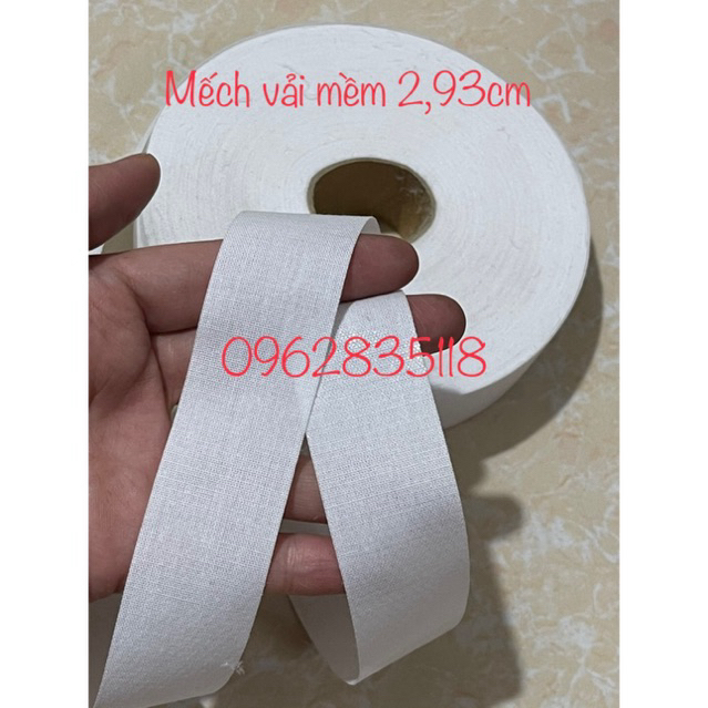 Mếch vải cuộn làm lẹp váy áo bản 3,5cm