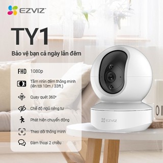 Camera WIFI TRONG NHÀ XOAY 360 EZVIZ TY1 độ phân giải 2MP  - 4MP, C6N PRO đàm thoại 2 chiều, chính hãng