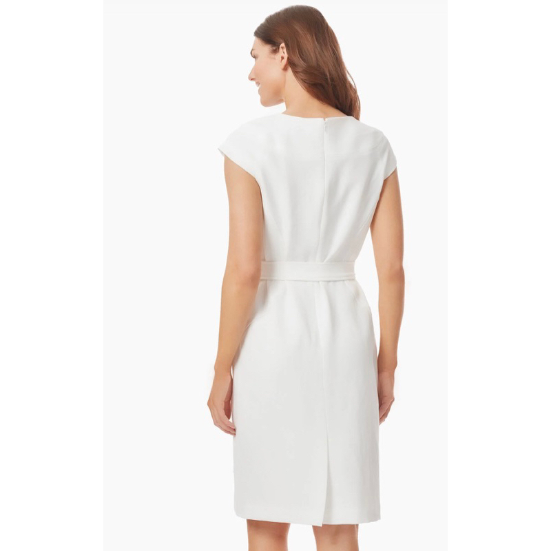 Đầm Kasper dư xịn vải đẹp hàng hiếm màu trắng size 10