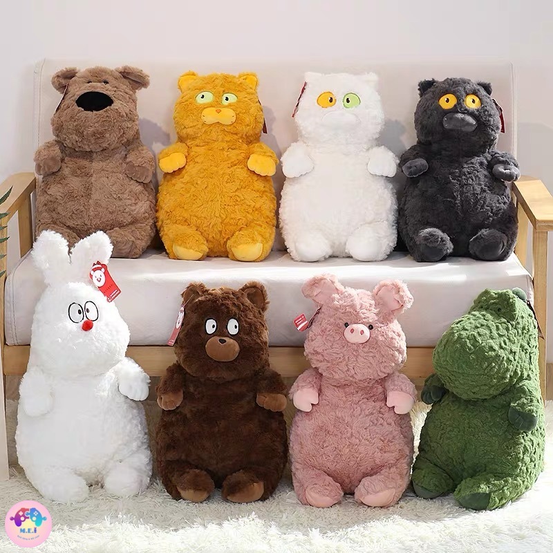 Gấu Bông Xù Mềm Mịn Mặt Ngố