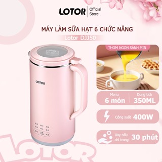 Máy làm sữa hạt mini Lotor DJJ-50, máy xay sữa hạt đa năng 400W tiện lợi, 6 chế độ nấu nhanh chóng