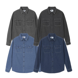 Áo Sơ Mi Denim Two Pockets Dekace Cao Cấp Vải Dày Co Giãn