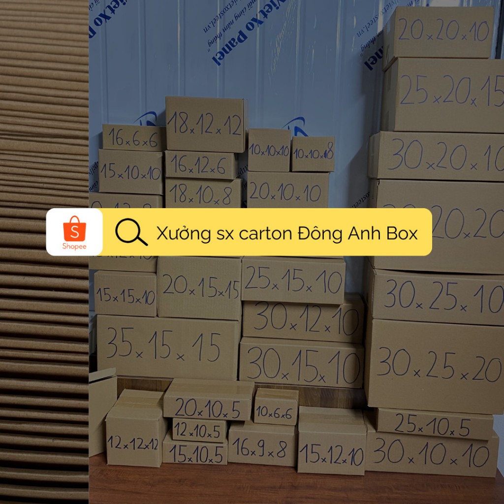 Hộp 20x20x20 hộp giấy đóng hàng, hộp shipcod ,hộp carton giá rẻ tại xưởng