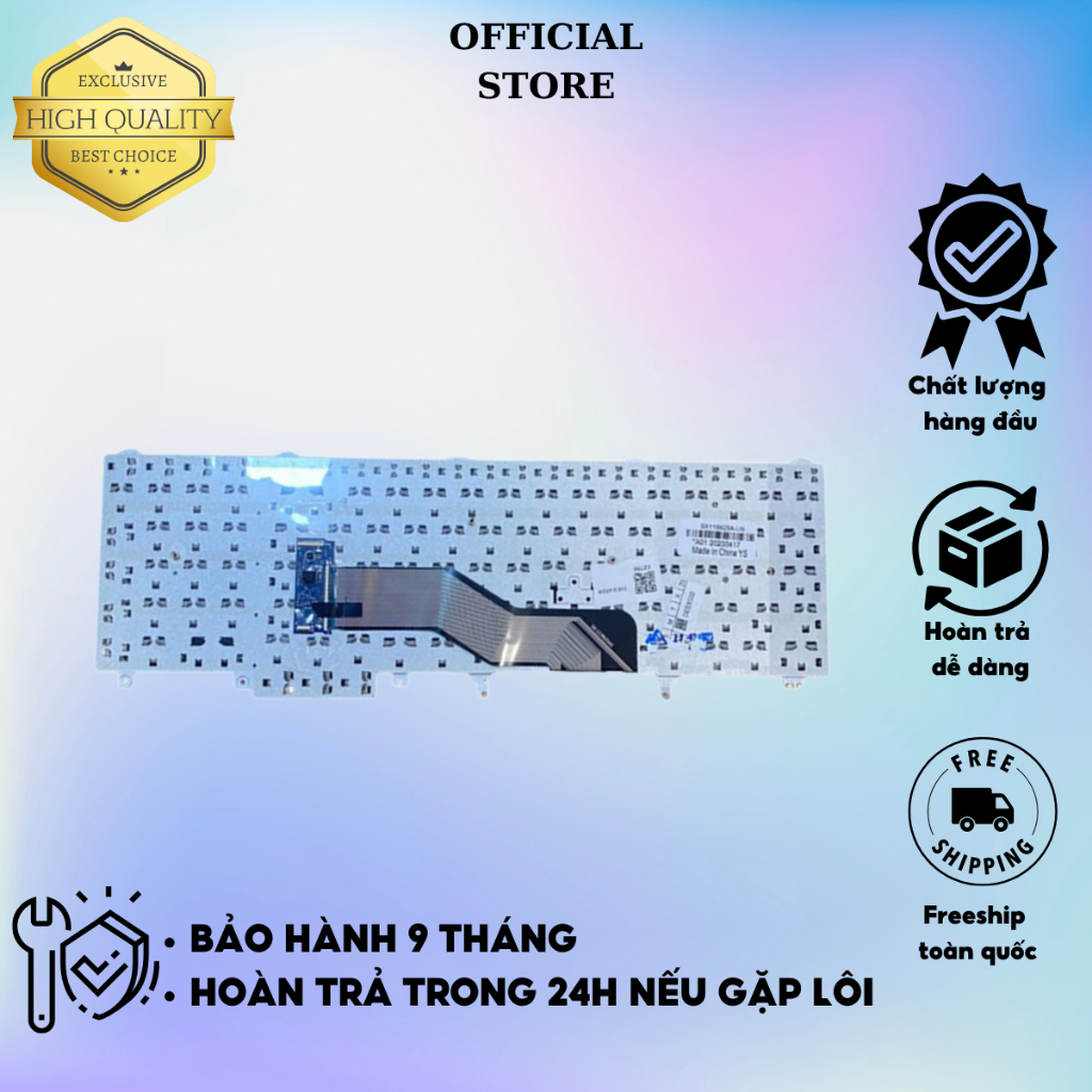 PHÍM DELL E6520 TƯƠNG THÍCH:Precision M2800 M4600 M6600 M4700 M4800 M6700 M6800, Latitude E6520 E6530 E6540 E5520 E5530