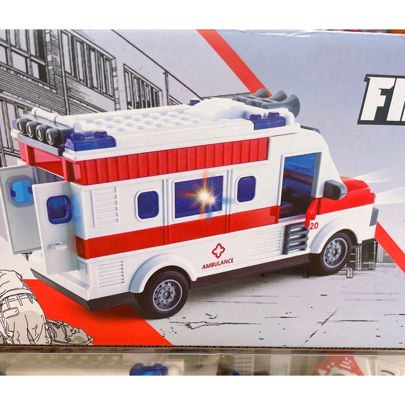 Đồ chơi xe cứu thương điều khiển từ xa có đèn như thật